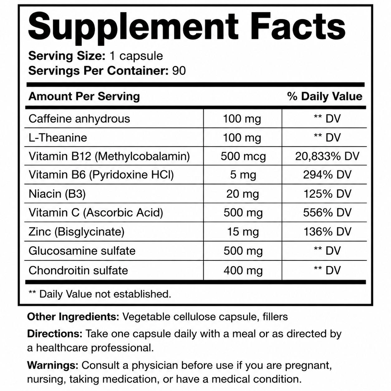 Complete Wellness Bundle — Supplement Facts